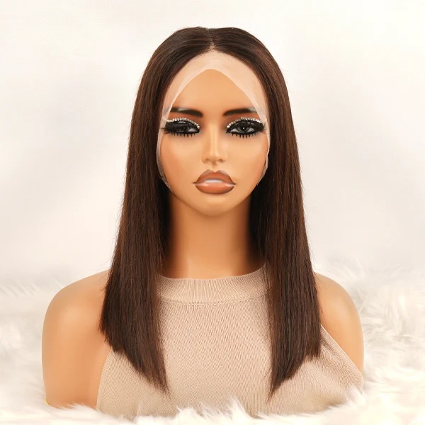 Glueless Cocoa Crush NAIJA Royal HD Lace Blunt Cut Bone Straight 13X4 Frontal Wig - Image 3